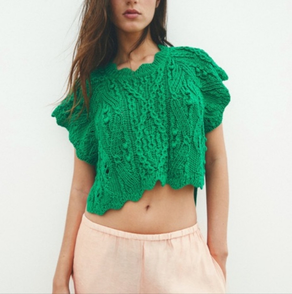 Zara Crochet/Knit Top